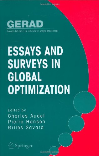 Essays And Surveys In Global Optimization Gerad 25th Anniversary Series 1st Edition Charles Audet