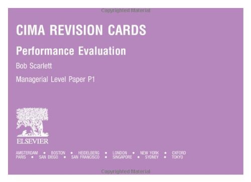 Cima Revision Cards Performance Evaluation Cima Revision Cards Robert Scarlett