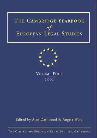 Cambridge Yearbook Of European Legal Studies Volume 03 2000 Alan Dashwood