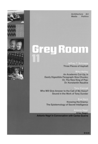 Grey Room 11 Spring 2003 Tony Conrad Mike Kelley Carles Guerra