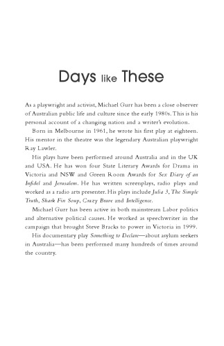 Days Like These Michael Gurr