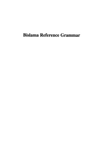 Bislama Reference Grammar Oceanic Linguistics Special Publications Terry Crowley