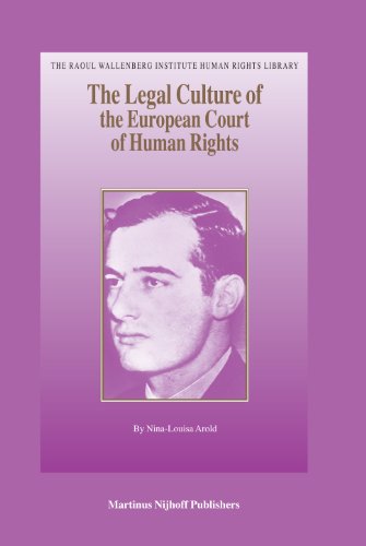 The Legal Culture Of The European Court Of Human Rights The Raoul Wallenberg Institute Human Rights Library Arold