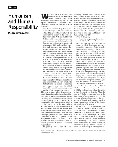 The Mathematical Intelligencer 29 4 Ml Senechal C Davis Editors In Chief
