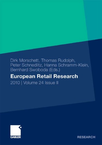 European Retail Research 2010 Volume 24 Issue Ii Dirk Morschett