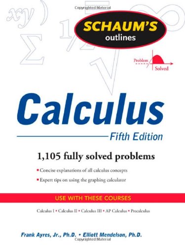 Schaums Outline Of Calculus 5th Edition 5th Edition Frank Ayres