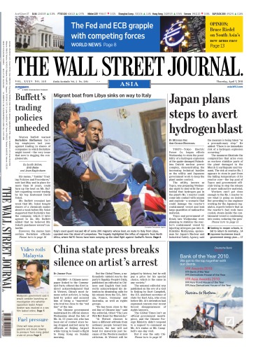 The Wall Street Journal Asia Thurday April 7 2011 Dow Jones Publishing Company Asia