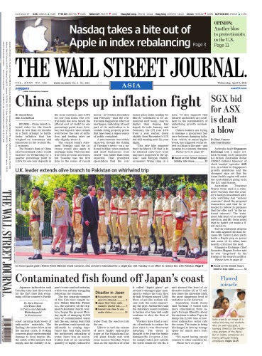 The Wall Street Journal Asia Wednesday April 06 2011 Dow Jones Publishing Company Asia