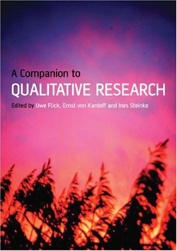 A Companion To Qualitative Research 1st Edition Uwe Flick Ernst Von Kardoff