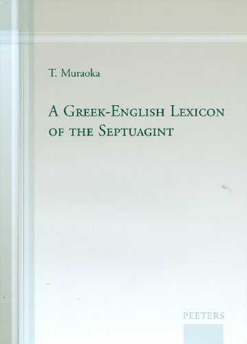 A Greekenglish Lexicon Of The Septuagint Takamitsu Muraoka
