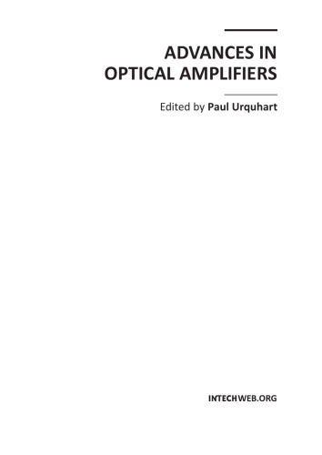 Advances In Optical Amplifiers Paul Urquhart