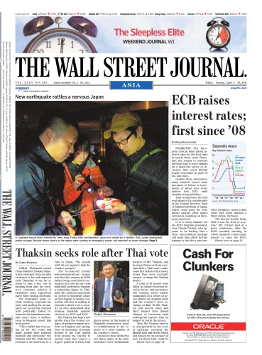 The Wall Street Journal Asia Fridaysunday April 8 10 2011 Dow Jones Publishing Company Asia