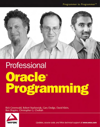 Professional Oracle Programming Programmer To Programmer 1st Edition Rick Greenwald