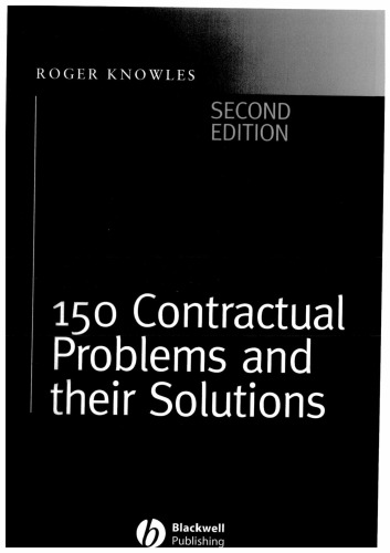 150 Contractual Problems And Their Solutions 2nd Edition J Roger Knowles