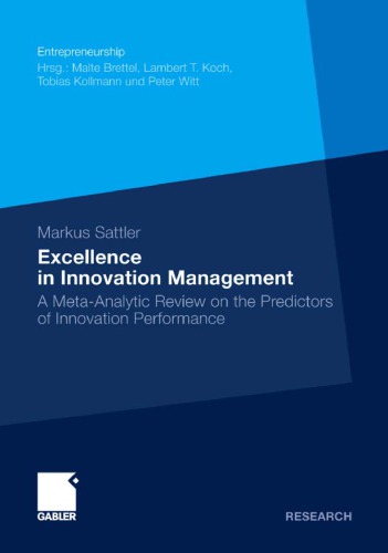 Excellence In Innovation Management Markus Sattler