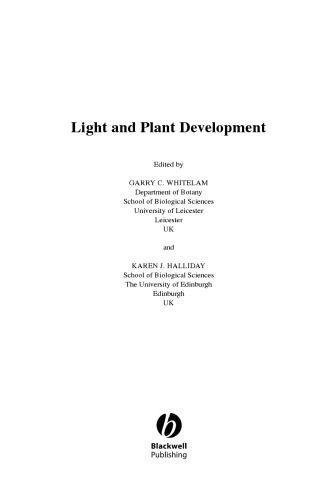 Light And Plant Development Annual Plant Reviews Volume 30 1st Edition Garry C Whitelam