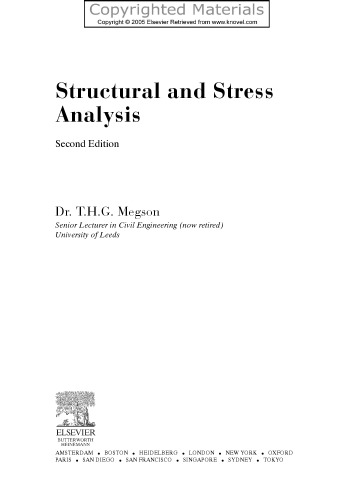 Structural And Stress Analysis Second Edition 2nd Edition Thg Megson