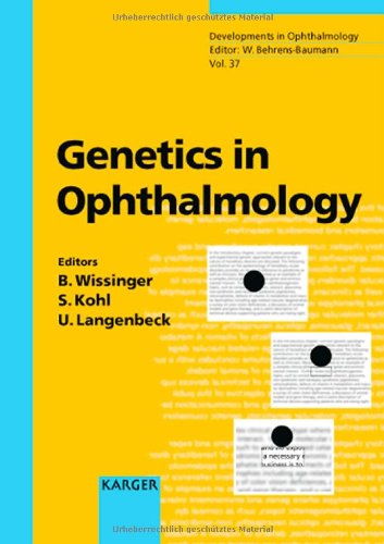 Genetics In Ophthalmology 1st Edition B Wissinger Susanne Kohl