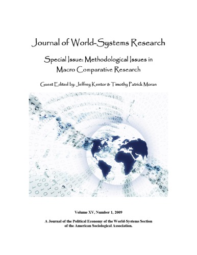 Jwsr Volume Xv Number 1 2009 Jeffrey Kentor Timothy Patrick Moran Guest Editors