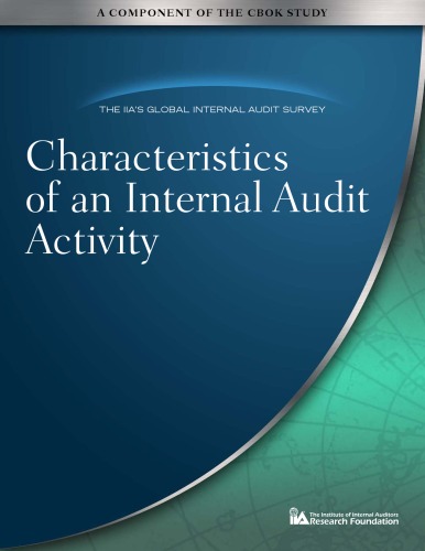 Characteristics Of An Internal Audit Activity The Iia Research Foundation