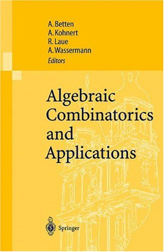 Algebraic Combinatorics And Applications Proceedings Of The Euroconference Algebraic Combinatorics And Applications Alcoma Held In Gweinstein 1219 1999 English And German Edition 1st Edition Anton Betten
