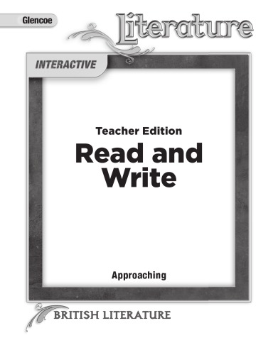 Read And Write British Literature Approaching Level Teacher Edition Editor