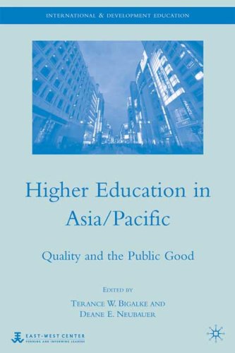 Higher Education In Asia Pacific Quality And The Public Good International And Development Education Terance William Bigalke