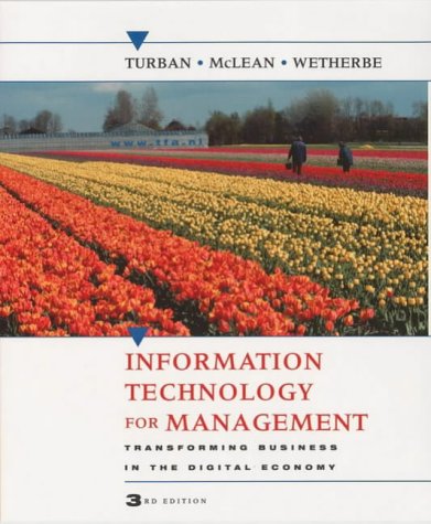 Information Technology For Management Transforming Business In The Digital Economy 3rd Edition Efraim Turban