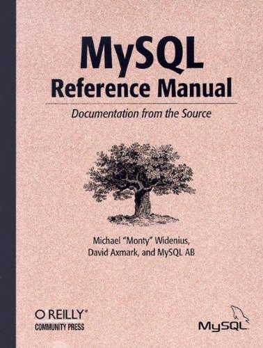 Mysql Reference Manual 1st Edition Michael Widenius David Axmark