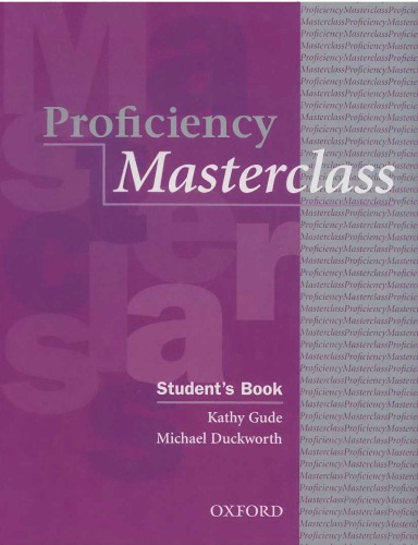Proficiency Masterclass Students Book Kathy Gude Michael Duckworth