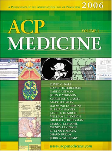 Acp Medicine 2006 Edition Two Volume Set 2nd Edition David C Dale