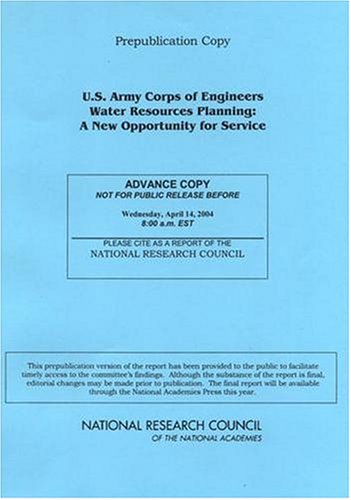 Us Army Corps Of Engineers Water Resources Planning A New Opportunity For Service Coordinating Committee