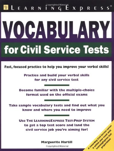 Vocabulary For Civil Service Tests 1st Edition by Learning Express ISBN 1576854744 9781576854747