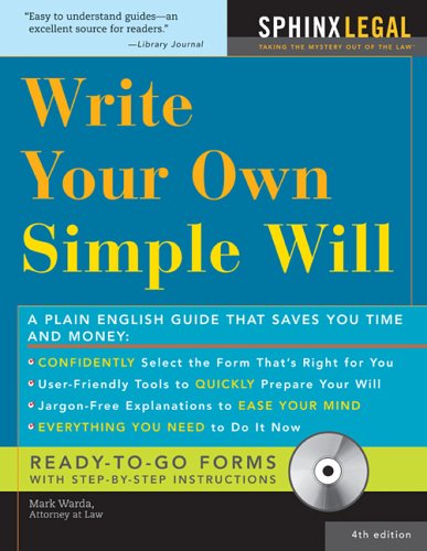Make Your Own Simple Will 4e 4th Mark Warda