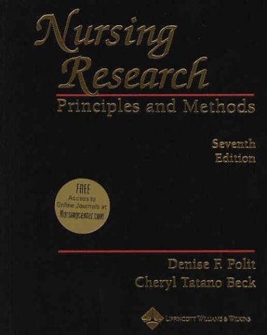 Nursing Research Principles And Methods 7th Edition Seventh Denise F Polit Cheryl Tatano Beck