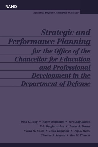 Strategic And Performance Planning For The Office Of The Chancellor For Educational And Professional Development Dina G Levy