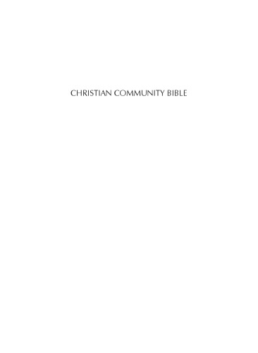 Christian Community Bible Large Black Thumb Indexed Kjv Or Nkjv Bernardo Hurault