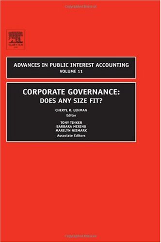 Corporate Governance Does Any Size Fit Advances In Public Interest Accounting Cheryl R Lehman