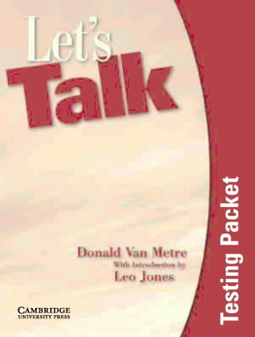 Lets Talk Testing Packet Donald Van Metre