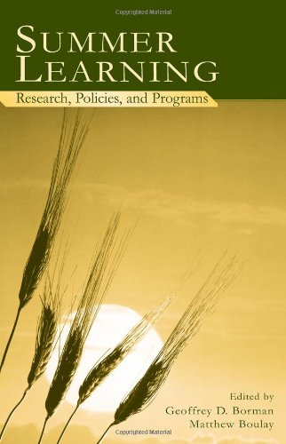 Summer Learning Research Policies And Programs Geoffrey D Borman