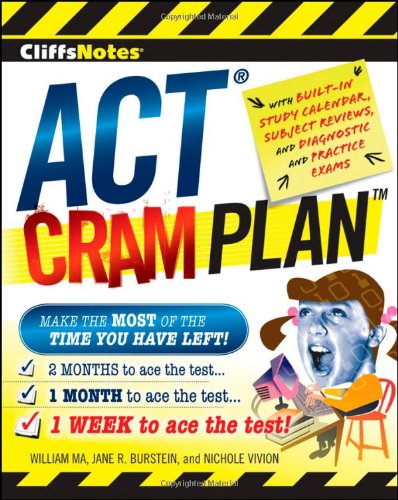 Cliffsnotes Act Cram Plan 1st Edition William Ma Jane R Burstein