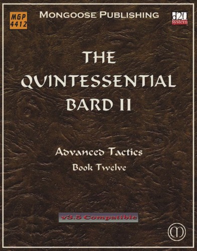 The Quintessential Bard Ii Advanced Tactics Dungeons Dragons D20 35 Fantasy Roleplaying Gareth Hanrahan