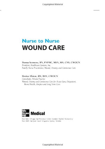 Nurse To Nurse Wound Care Expert Interventions 1st Edition Donna Scemons