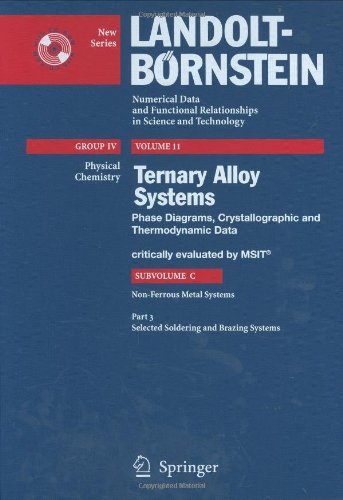 Landoltbrstein Group Iv Volume 11 Subvolume C Part 3 Ternary Alloy Systems Selected Soldering And Brazing Systems 1st Edition Materials Science International Team Msit