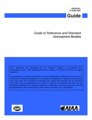 Guide To Reference And Standard Atmosphere Models Ansi Aiaa
