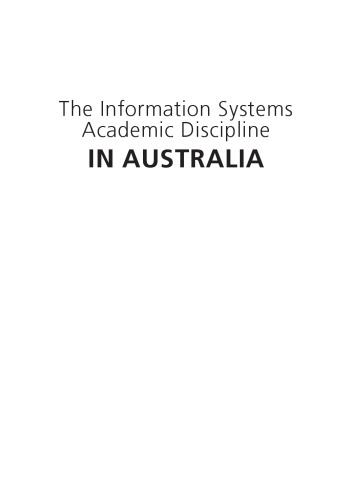 The Information Systems Academic Discipline In Australia Guy G Gable