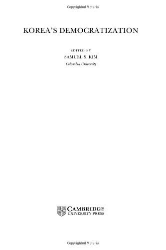 Koreas Democratization Samuel S Kim
