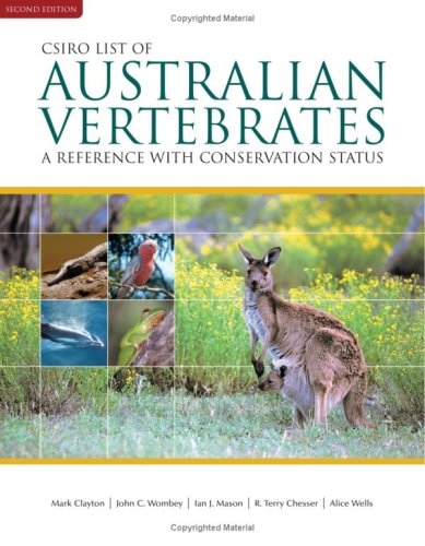 Csiro List Of Australian Vertebrates A Reference With Conservation Status Second Edition 2nd Mark Clayton