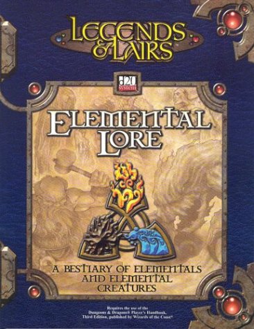 Legends And Lairs Elemental Lore D20 System Nick Gomes Shannon Kalvar