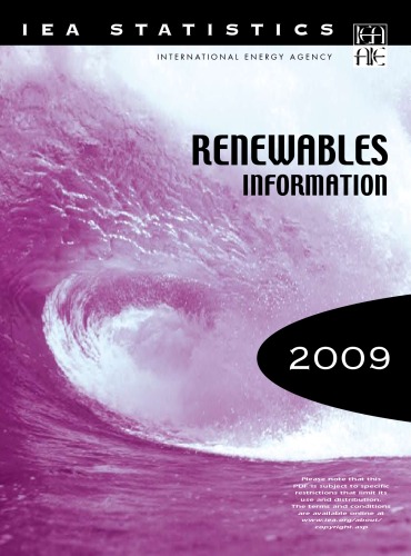 Renewables Information 2009 Organisation For Economic Cooperation And Development